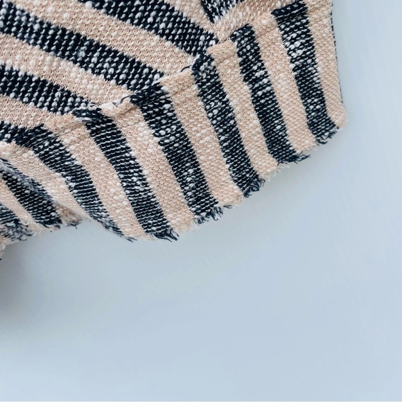 Soft Surroundings Marina navy and Tan Striped Knit tunic Top pullover dress - Picture 6 of 7